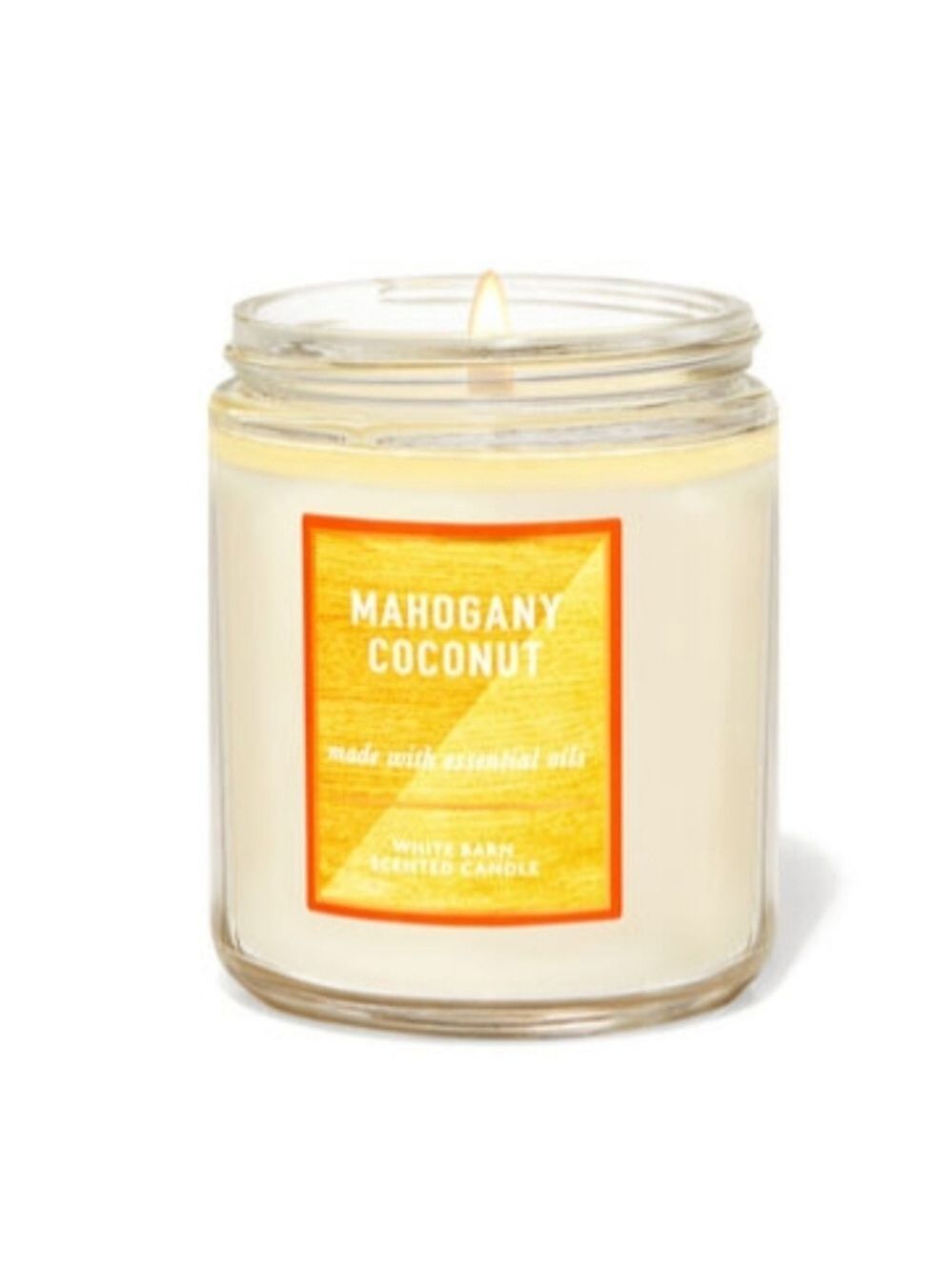 MAHOGANY COCONUT SINGLE WICK CANDLE